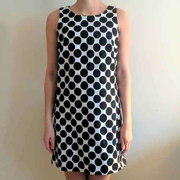 Gap Black & White Polka Dot Midi Dress - Picture 1 of 5